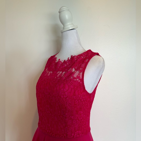 Claudie Pierlot Hot Pink Lace Dress - Size EU 38/US 8 - Picture 5 of 8